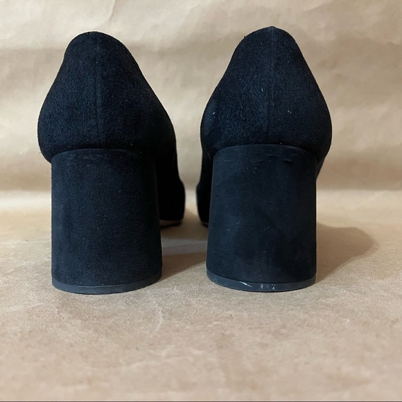 Prada | Suede 65mm Round Block Heel Pumps Square Toe Classic Size 7.5 (EU 37.5) - Picture 9 of 15